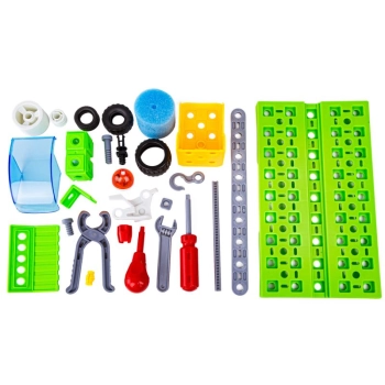 Klocki Konstrukcyjne MIASTO 340 El. Pojazdy, Stacja Benzynowa, Auto, Samochód, Samolot Do Rozkręcania I Skręcania 10w1