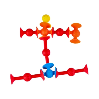 Klocki Konstrukcyjne, Kolorowe Silikonowe Przyssawki, Wesołe Buźki 29 Sztuk