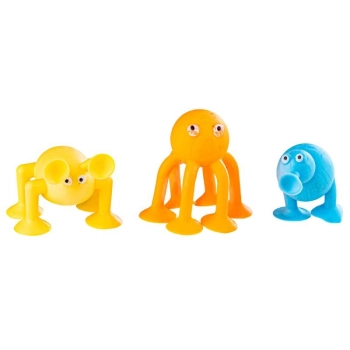 Klocki Konstrukcyjne, Kolorowe Przyssawki, Wesołe Buźki 39 Sztuk Przecena 1