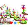 Klocki Konstrukcyjne 222 elementy, Zestaw Do Zbudowania Kwiatowej Kompozycji, Ogród + Kwiatki