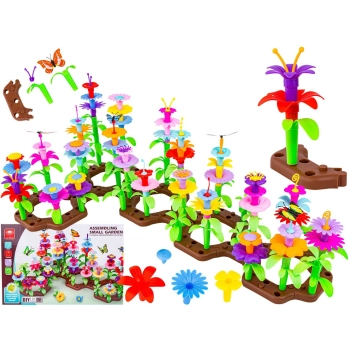 Klocki Konstrukcyjne Ogród Kwiatki 222 elementy, Zestaw Do Zbudowania Kwiatowej Kompozycji Przecena 1