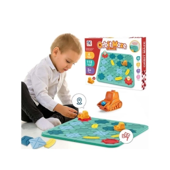 Gra Logiczna, Zbuduj Tor Dla Koparki, Trasa, Przeprawa, Łamigłówka Z Klockami