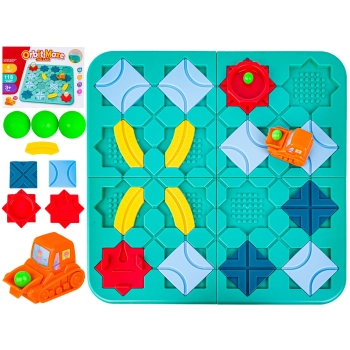 Gra Logiczna, Zbuduj Tor Dla Koparki, Trasa, Przeprawa, Łamigłówka Z Klockami