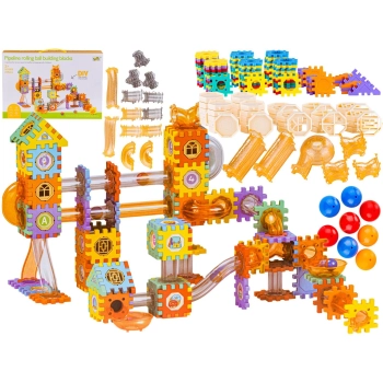 Klocki Konstrukcyjne, Tor Kulkowy Dla Kulek 226 Elementów Kulodrom Przecena 1