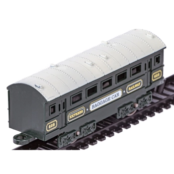 Elektryczna Kolejka Lokomotywa - Parowóz + 2 Wagony, Węglarka + Pasażerski