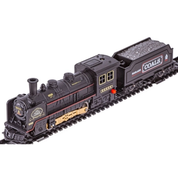 Elektryczna Kolejka Lokomotywa - Parowóz + 5 Wagonów