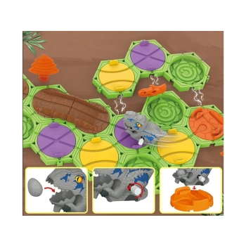 Gra Logiczna, Zbuduj Tor Dla Dinozaura, Trasa, Przeprawa Dla Dinozaura, Klocki, Tor Przeszkód