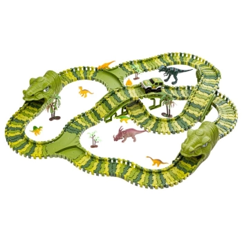 Duży Tor Samochodowy, Wyścigowy - Park Dinozaurów 240 El.