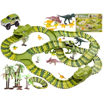 Duży Tor Samochodowy, Wyścigowy - Park Dinozaurów 240 El.