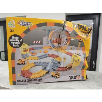 Duży Tor Samochodowy, Wyścigowy - Plac Budowy 180 El. Pętla, Dźwig, Resoraki Przecena 2