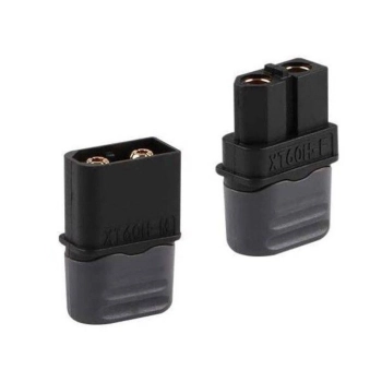 Wtyki XT60H z osłoną CZARNE Konektor męski i żeński - złącze wysokoprądowe Komplet