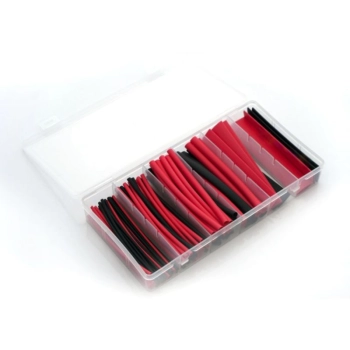 Zestaw 100pcs 10cm koszulki termokurczliwe Czerwone i Czarne