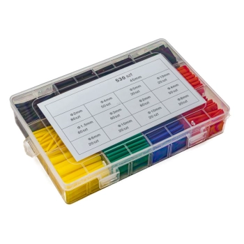 Zestaw 530 sztuk 4,5cm Koszulki, rurki termokurczliwe Kolory Rozmiary