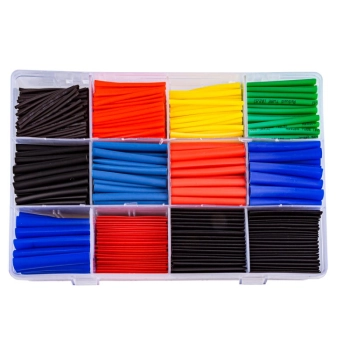 Zestaw 750 sztuk Koszulki, rurki termokurczliwe różne Kolory I Rozmiary
