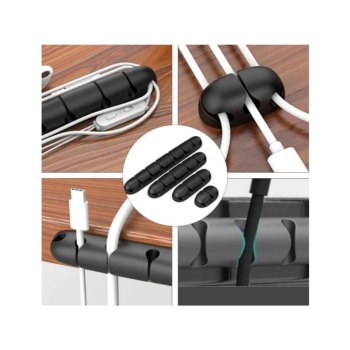 Organizer Kabli, Uchwyt Do Przewodów Samoprzylepny, Zestaw - 4 Sztuki