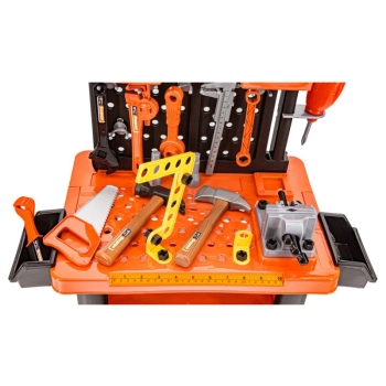 Zestaw Majsterkowicza, Warsztat stolarski - stolik, klucze, piła