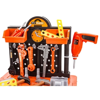 Zestaw Majsterkowicza, Warsztat stolarski - stolik, klucze, piła