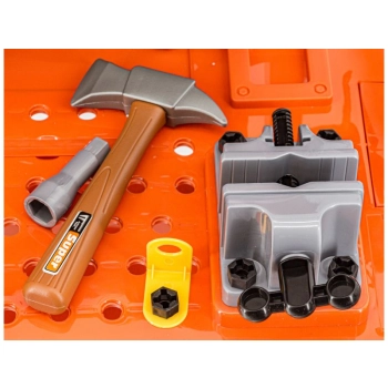 Zestaw Majsterkowicza, Warsztat stolarski - stolik, klucze, piła