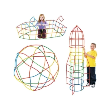 Długie Słomki Konstrukcyjne, Klocki, Patyczki ok. 800 Sztuk Kuferek