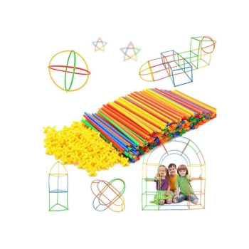 Słomki Konstrukcyjne, Klocki, Patyczki ok. 800 Sztuk Wiaderko