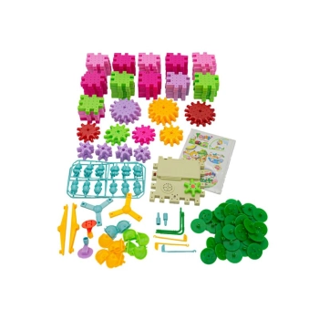 Klocki Edukacyjne, Konstrukcyjne 158 Elementów Wafle