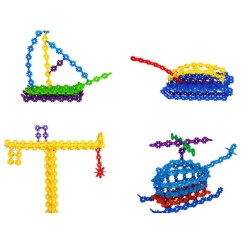 Klocki Konstrukcyjne, Rzepy, Kreatywne Rzepki Czepki Płatki Śniegu ok. 1500 Sztuk DUŻE 4,1CM