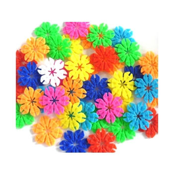 Klocki Konstrukcyjne, Rzepy, Kreatywne Rzepki Czepki Płatki Śniegu ok. 1500 Sztuk DUŻE 4,1CM