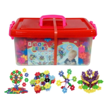 Klocki Konstrukcyjne, Rzepy, Kreatywne Rzepki Czepki Płatki Śniegu ok. 1500 Sztuk DUŻE 4,1CM