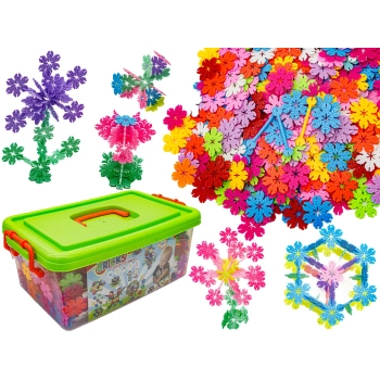 Klocki Konstrukcyjne, Rzepy, Kreatywne Rzepki Czepki Płatki Śniegu ok. 1500 Sztuk DUŻE 4,1CM