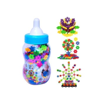 Klocki Konstrukcyjne, Rzepy, Butelka, Kreatywne Rzepki Czepki Płatki Śniegu ok. 1000 Sztuk 3,1CM W Butelce