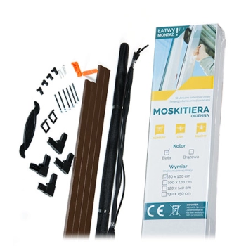 Moskitiera Okienna Brązowa 0,8 X 1,0m Moskitiery Siatka Na Komary