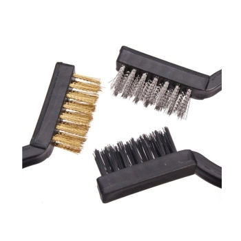 Szczotka druciana, mosiężna 170mm - Szczoteczka do usuwania rdzy, lakieru, Zestaw 3sztuki