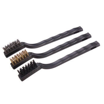 Szczotka druciana, mosiężna 170mm - Szczoteczka do usuwania rdzy, lakieru, Zestaw 3sztuki