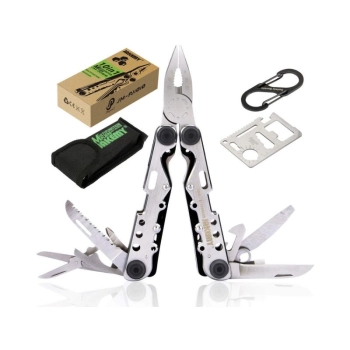 Narzędzie Wielofunkcyjne Jakemy Multitool 10w1 - Kombinerki, Nóż, Piła, Karta Przeżycia