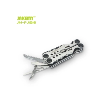 Narzędzie Wielofunkcyjne Jakemy Multitool 10w1 - Kombinerki, Nóż, Piła, Karta Przeżycia