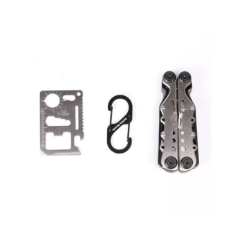 Narzędzie Wielofunkcyjne Jakemy Multitool 10w1 - Kombinerki, Nóż, Piła, Karta Przeżycia