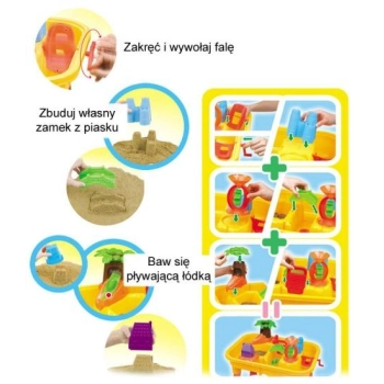 Piaskownica Wodna Basen - Stolik + Akcesoria Foremki