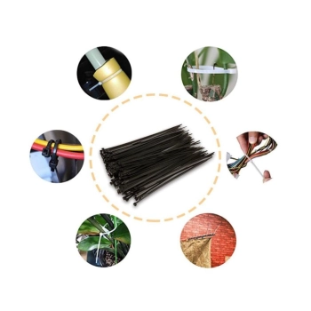 Trytytki, Opaski Zaciskowe, Samozaciskowe, Kablowe 3,6x200 Zestaw 100 sztuk