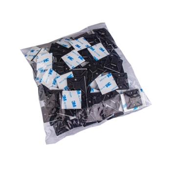 Uchwyt Do Opaski Samozaciskowej 20x20mm, Samoprzylepna, Zestaw 100 Sztuk Mocowanie Opaski Kablowej Trytytki