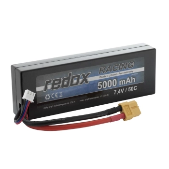 Redox RACING 5000 mAh 7,4V 50C Hardcase Samochodowy pakiet LiPo