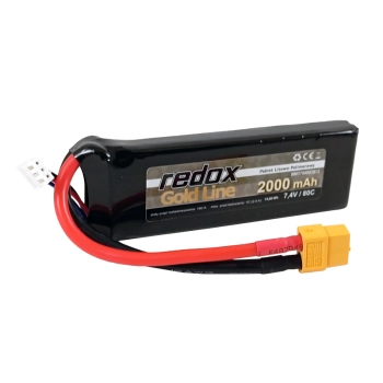 Akumulator Redox Gold Line 2000 mAh 7,4V 80C XT-60 - pakiet LiPo