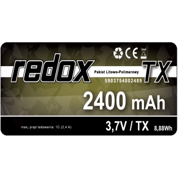 Redox 2400 mAh 3,7V JR (MT44) - pakiet LiPo TX