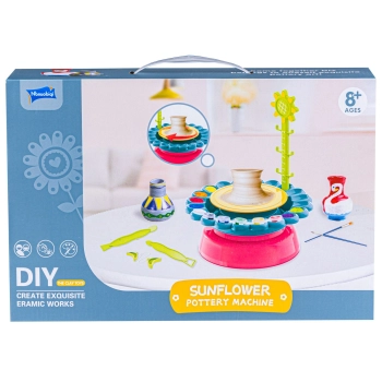 Koło Garncarskie - Mały Artysta - farbki, masa, koło, narzędzia