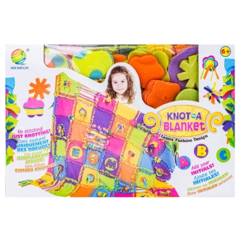 Kreatywny Zestaw, Wyszywanka, Pluszowy KOCYK Do Szycia DIY PATCHWORKOWA NARZUTKA KOC + LITERKI, OZDOBY