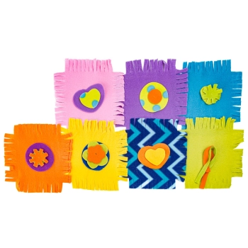 Kreatywny Zestaw, Wyszywanka, Pluszowy KOCYK Do Szycia DIY PATCHWORKOWA NARZUTKA KOC + LITERKI, OZDOBY