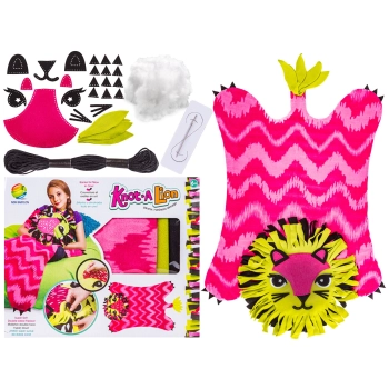 Kreatywny Zestaw, Wyszywanka, Pluszowy KOCYK Do Szycia Narzutka DIY LEW