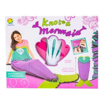 Zestaw Kreatywny, Wyszywanka, Pluszowy KOCYK, ŚPIWÓR Do Szycia DIY SYRENKA