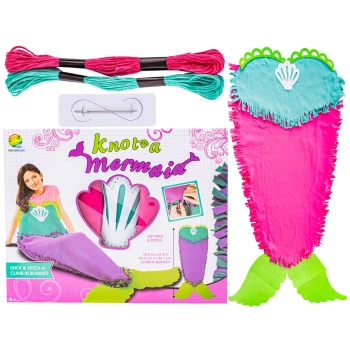 Zestaw Kreatywny, Wyszywanka, Pluszowy KOCYK, ŚPIWÓR Do Szycia DIY SYRENKA