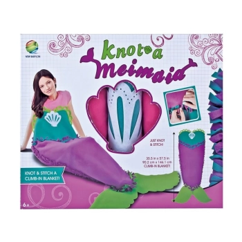 Zestaw Kreatywny, Wyszywanka, Pluszowy KOCYK, ŚPIWÓR Do Szycia DIY SYRENKA