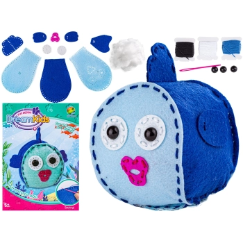 Kreatywny Zestaw Wyszywanka, Maskotka, Pluszak Do Szycia Zwierzęta Morskie RYBKA